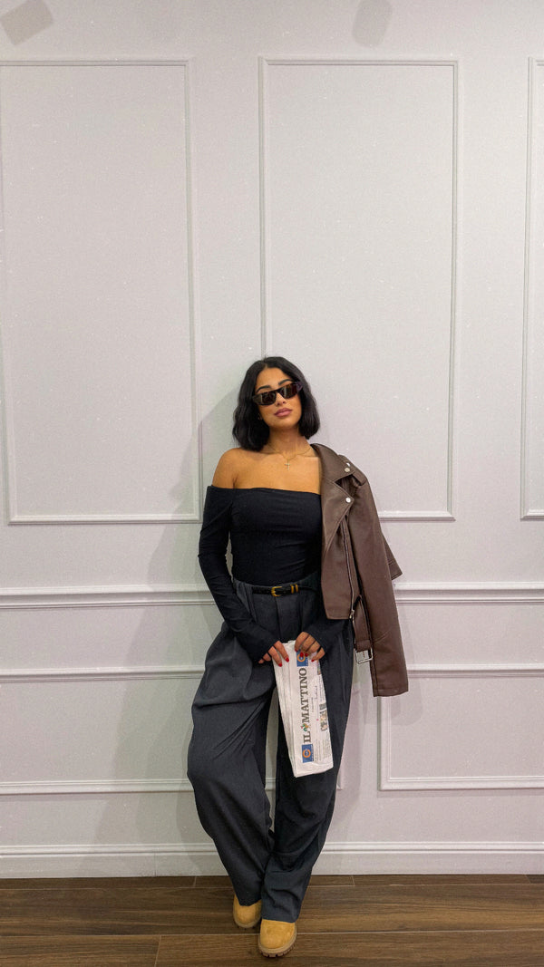 Maglia scollo a barca